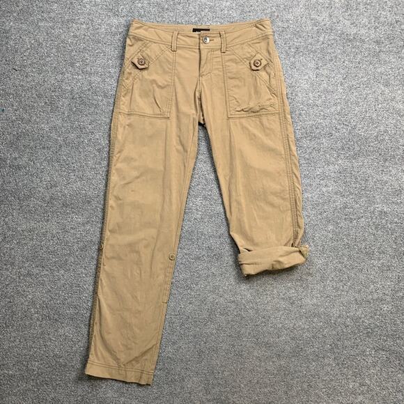 Marmot Pant Womens 6 Tan Convertible Roll Up Capri Stretch Outdoor Nylon Blend - Picture 2 of 15